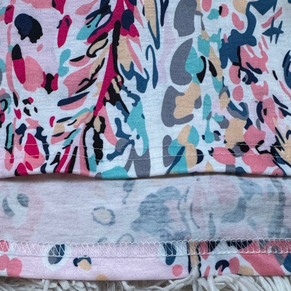 🎉HP🎉 Boutique Floral Print Bubble Sleeve Top 💗 White Pink & Blue - Picture 11 of 14